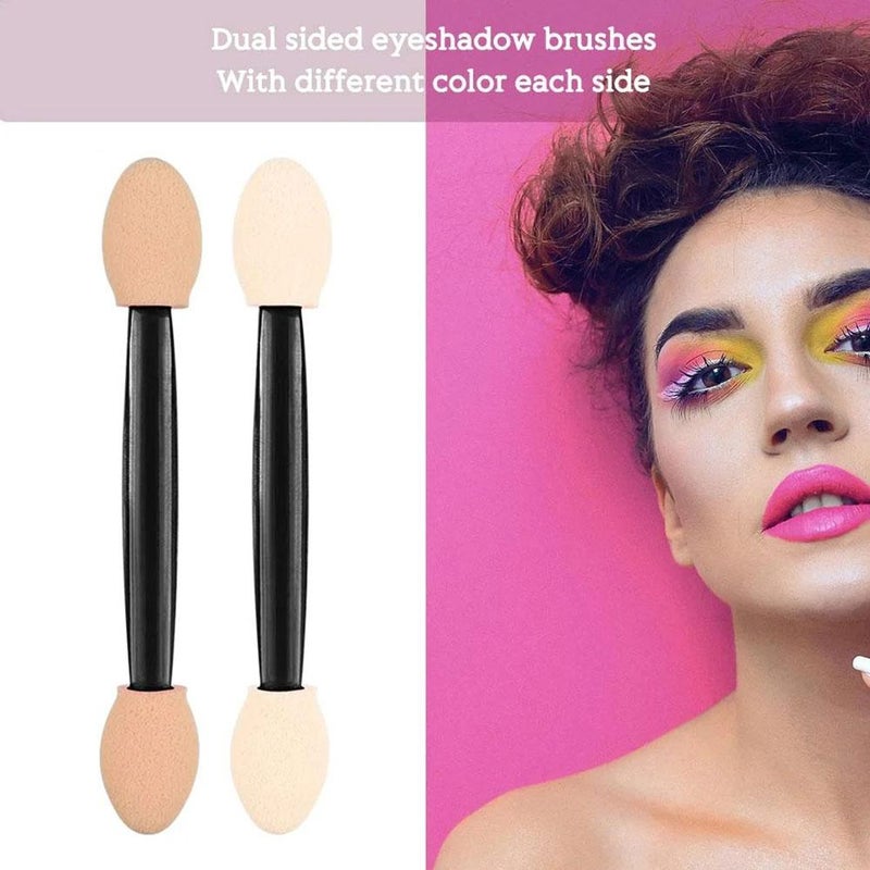 Mini Dual Head Eyeshadow Sponge Stick Latex Makeup Blender Disposable Strong Pigment Pickup Crease Proof Applicator Soft Travel Size Blending Tool Professional Seamless Eyeshadow Brush - Image 3